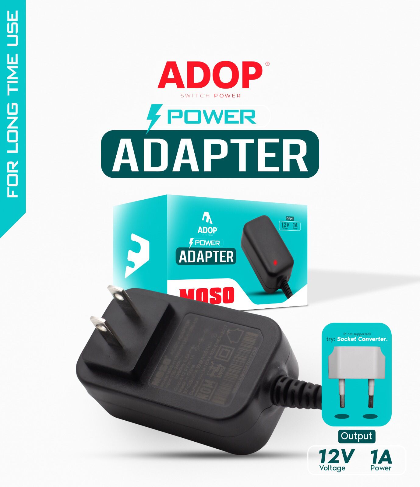 Adop Power Adapter 12v 1a