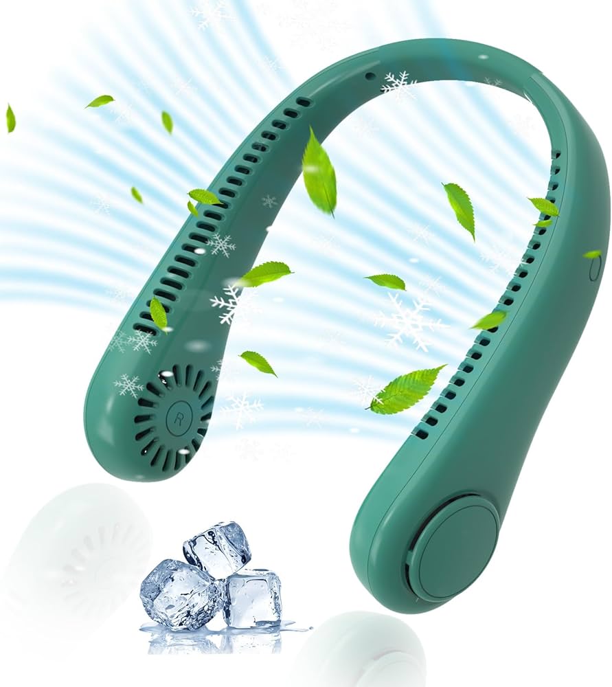 Hanging Neck Fan LED Digital Display Portable Cooler Fan J09