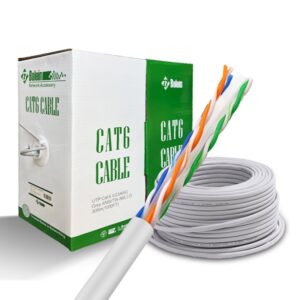 Bolein 23AWG Premium Indoor CAT6 UTP Bare Copper LAN Cable (Grey, PVC)