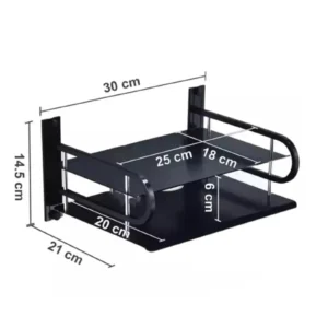 Universal Wall Mount Metal Body Dual-Layer Wi-Fi Router Stand